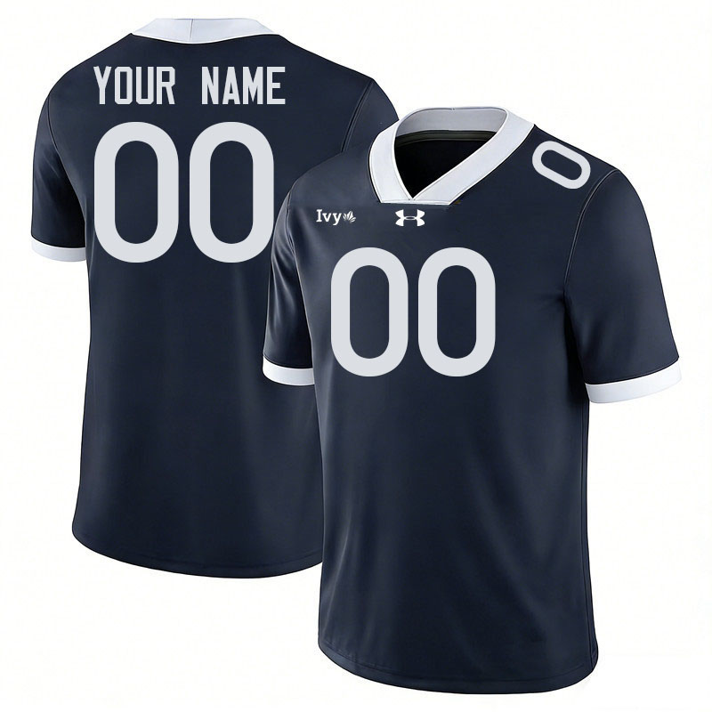 Custom Yale Bulldogs Name And Number College Football Jerseys Stitched-Navy